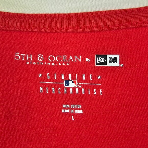 Ladies Washington Nationals Baseball MLB Sporty Athleisure T-Shirt 5 & Ocean LG - Picture 3 of 16